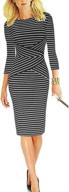 rephyllis sleeve striped business cocktail women's clothing - dresses logo