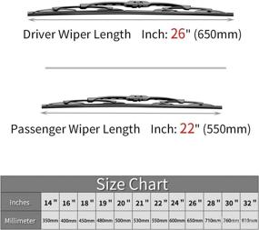 img 3 attached to 🚗 Honda Odyssey Windshield Wiper Blades Replacement - 26&#34;+22&#34; Front Window Wiper for 2005-2016 Vehicles - OTUAYAUTO Factory Aftermarket