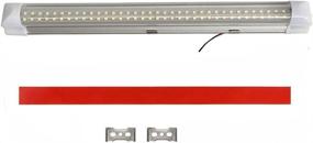 img 4 attached to 🚐 12V 72-LEDs Interior Light Bar with Natural White Switch - RV Camper Trailer Marine Indoor Strip Light - 12 Volt Hardwire Under Cabinet Light