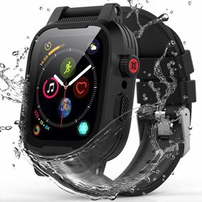 img 4 attached to Keep Your IWatch Series 3 And 2 Safe And Dry With ShellBox YOGRE IP68 Waterproof Case - Full Sealed Protection With Anti-Scratch Screen Protector And Bonus Soft Silicone Watch Bands