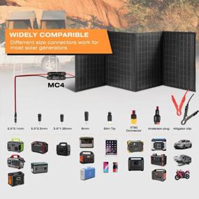 img 2 attached to Get Off The Grid With MOBI OUTDOOR'S 200W Foldable Solar Panel Kit - Charger For RVs, Laptops, Generators, Vans, And Camping!