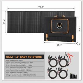 img 1 attached to Get Off The Grid With MOBI OUTDOOR'S 200W Foldable Solar Panel Kit - Charger For RVs, Laptops, Generators, Vans, And Camping!