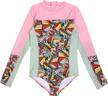 protect your princess with swimzip's upf 50+ girls long sleeve body suit swimsuit in array of colors logo