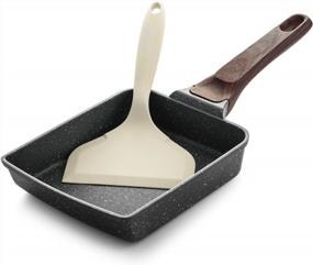 img 4 attached to 6" X 7" Nonstick SENSARTE Japanese Omelette Pan - Healthy Granite Cookware, PFOS & PFOA Free (Grey)