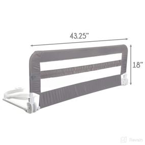 img 3 attached to Little Chicks Sydney Fold Down Bed Rail Guard: Secure Safety Anchors for Flat & Slat Beds - Model CK027, 43.25x18 Inch (Pack of 1)