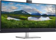 dell c3422we curved screen monitor 60hz, removable stand, 3h surface hardness, anti-glare, security lock, ‎34 curved video conferencing monitor,c3422we logo
