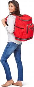 img 2 attached to Biaggi Zipsak Backsak 16-Inch Foldable Travel Backpack In Red - Shark Tank Featured Product