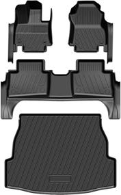 img 4 attached to 🚗 Mixsuper Custom Fit Floor Mats & Cargo Liner for 2019-2022 Toyota RAV4 Hybrid Models - All Weather 6D Floor Liners & Trunk Mat Set in Black - Durable & Odorless Mat Liner Kit