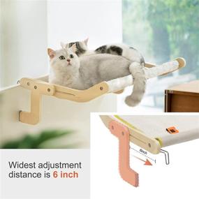 img 1 attached to 🐱 MEWOOFUN Sturdy Cat Window Perch - Hammock for Window, Cat Window Seat Bed with Reversible Mat - No Suction, No Drilling Cat Perches - Holds Up to 40lbs