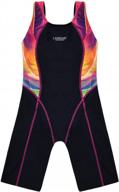 cadocado girls splice racer back swimsuit - perfect for competitive swimmers! logo
