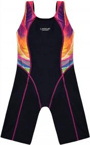 img 4 attached to Cadocado Girls Splice Racer Back Swimsuit - Perfect For Competitive Swimmers!