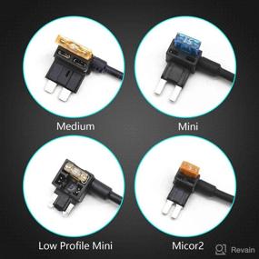 img 1 attached to 🚗 Enhance Your Car's Power Supply with the 12 Pack Add a Circuit Fuse Tap - 12V Fuse Adapter and Mini Automotive Fuse Connector