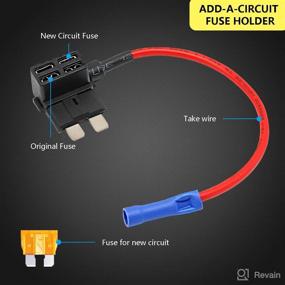 img 3 attached to 🚗 Enhance Your Car's Power Supply with the 12 Pack Add a Circuit Fuse Tap - 12V Fuse Adapter and Mini Automotive Fuse Connector