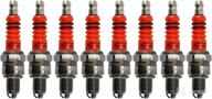 high performance 8pcs scooter spark plug gy6 50cc 150cc, pro bat, a7tc a7tjc spark plug with 3 electrodes, ideal for gy6 50-125cc moped scooter atv quads - orange логотип