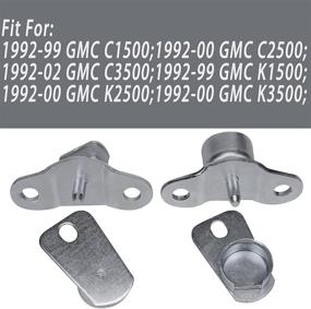 img 2 attached to 🔧 Set of 4 Body Mounted Tailgate Hinges for Left & Right Tail Gate, Compatible with 1992-2002 Chevrolet & GMC C1500 C2500 C3500 K1500 K2500 K3500, Replaces OEM Numbers 15603558 15521579 15691087 15691088