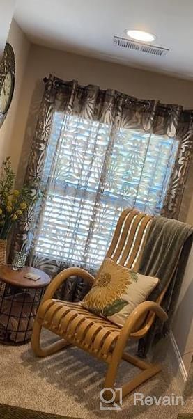 img 1 attached to Top Finel Floral Voile Sheer Curtains 84 Inches Long For Living Room Bedroom Grommet Window Treatments, Light Filtering Drapes 2 Panels, (Cream, 54 W X 84 L ) review by Ashley Valdez