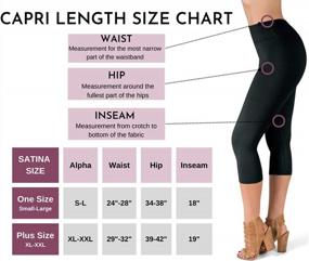 img 2 attached to SATINA High Waisted Leggings For Women - Capri & Full Length Styles Available!