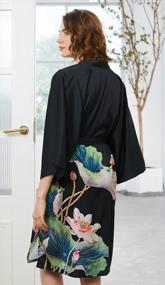 img 2 attached to Experience Chic Elegance With Ledamon'S Classic Floral Kimono Robe For Women