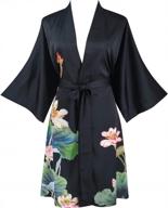 experience chic elegance with ledamon's classic floral kimono robe for women logo