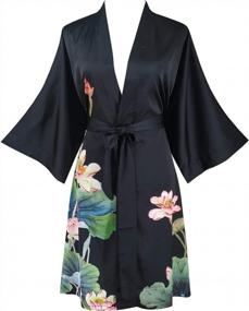 img 4 attached to Experience Chic Elegance With Ledamon'S Classic Floral Kimono Robe For Women