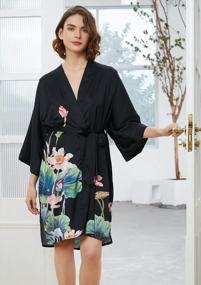 img 3 attached to Experience Chic Elegance With Ledamon'S Classic Floral Kimono Robe For Women