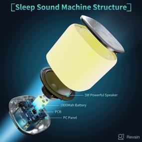 img 2 attached to 🔊 34 Natural Soothing Sounds White Noise Machine with Timer & Memory, Wakotone Sound Machine for Baby Adults Kids Sleeping, Portable Sleep Noise Maker with 7-Color Night Lights - Ideal for Home, Office, and Travel