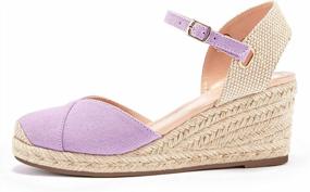 img 1 attached to Stylish Women'S Espadrille Wedge Sandals With Cap Toe, Ankle Strap Buckle, And Slingback Design - Perfect Platform Shoes For Summer By LAICIGO