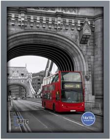 img 4 attached to Beautifully Crafted RPJC Wooden Poster Frames In Grey - Perfect For Wall Mounting