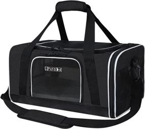 img 4 attached to Airline Approved Pet Carrier: Petskd Portable Travel Bag for Small-Medium Cats and Dogs - Southwest Airlines Compatible. Soft-Sided Cat Carrier with Locking Safety Zipper and 5-Sided Breathable Mesh.