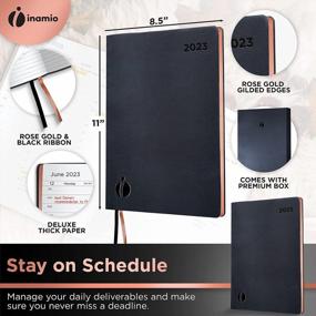img 1 attached to Inamio 2023 Planner Weekly And Monthly – Rose Gold Edition, Hourly Appointment Book 2023 – Softcover And Gift Box – Teacher Planner, College Planner – Simple Design Inspires Productivity – 8.5 X 11