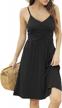 stay cool and chic this summer with hount womens a-line sundress with pockets logo
