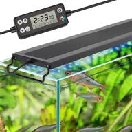 🐠 hygger auto on off led aquarium light, full spectrum fish tank light with lcd monitor, continuous 24/7 lighting cycle, 7 colors, adjustable timer, ip68 waterproof, 3 modes for 12"-18" freshwater planted aquarium tank logo