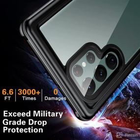 img 1 attached to 📱 ANTSHARE Samsung Galaxy S22 Ultra Waterproof Case with Built-in Screen Protector - Rugged Shockproof Clear Case for S22 Ultra 5G 6.8inch (Black)
