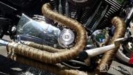 img 1 attached to Protect Your Motorcycle And ATV With LEDAUT'S Titanium Exhaust Heat Shield Wrap And Locking Ties review by Jayt Shields
