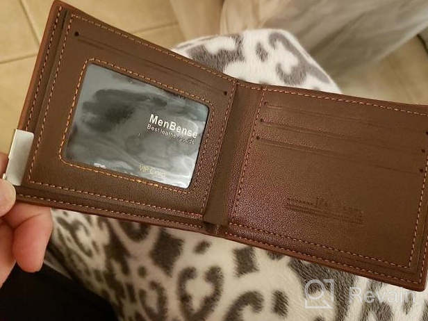 img 1 attached to Personalized Photo Wallet For Men Father Personalized Initials Name Leather Wallet Money Clip Wallet Father Gift For Father Husband review by Isaac Islam
