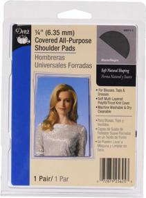 img 2 attached to Black Covered Shoulder Pads For All-Purpose Use, 1/4 Inch - Dritz 103549 53071-1