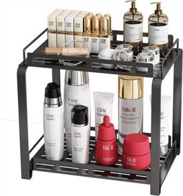 img 1 attached to 2-Tier Steel Spice Rack Countertop Organizer For Kitchen & Bathroom - Junyuan