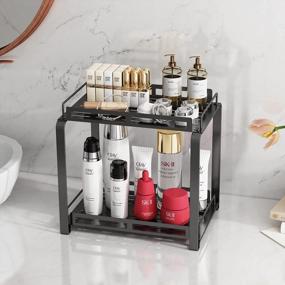 img 3 attached to 2-Tier Steel Spice Rack Countertop Organizer For Kitchen & Bathroom - Junyuan