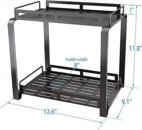 img 2 attached to 2-Tier Steel Spice Rack Countertop Organizer For Kitchen & Bathroom - Junyuan