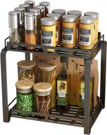 2-tier steel spice rack countertop organizer for kitchen & bathroom - junyuan логотип