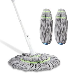 img 4 attached to 🧹 BOOMJOY Self-Wringing Twist Mop: Heavy-Duty Floor Cleaning with Long Handle & 3 Replacement Heads