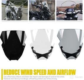 img 2 attached to Lorababer Motorcycle Windshield Windscreen Compatible Motorcycle & Powersports