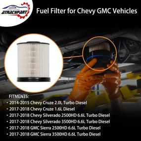 img 2 attached to 🚗 Fuel Filter with Seals for 2014-2018 Chevy Cruze, Silverado, and GMC Sierra - Replaces TP1015, 22937279, 23456595, 23304096