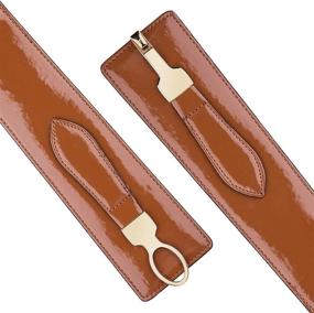 img 3 attached to Samtree Vintage Elastic Leather Waistband Women's Accessories : Belts