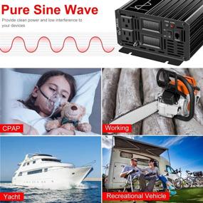 img 2 attached to Xijia 1500W (Peak Power 3000W) 48v to 120v Pure Sine Wave 60HZ Solar Inverter for Home & Car Use (DC48V – Range 40V-60V) 1500W