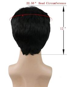img 3 attached to TopWigy Wigs For Men Short Layered Wavy Wig Synthetic Male Guy Wig For Halloween Cosplay Party Hair And Daily Wear Black