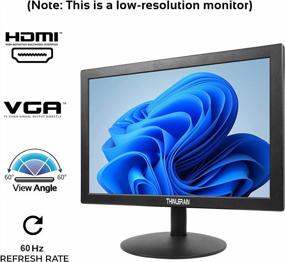 img 3 attached to 🖥️ Thinlerain 15 Inch PC Monitor with 15.4" Display, 1440X900P Resolution, Built-In Speakers, and HDMI Capability