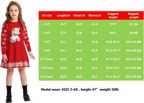 img 2 attached to SMILING PINKER Girls Christmas Dress Unicorn Snowflake Crew Neck Long Sleeve Winter Sweater