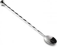 смешайте и перемешайте стильно с серебряной коктейльной ложкой prepara barware: длинная спиральная ручка из нержавеющей стали 10,5 дюйма (tm-25830) логотип
