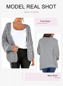 img 3 attached to Stay Cozy And Fashionable With Arainlo'S Chunky Knit Cardigan Sweater For Women